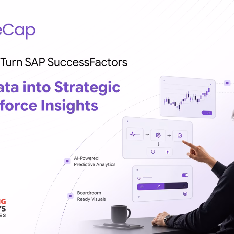 ReeCap workforce analytics dashboard showing SAP SuccessFactors HR data and strategic workforce insights