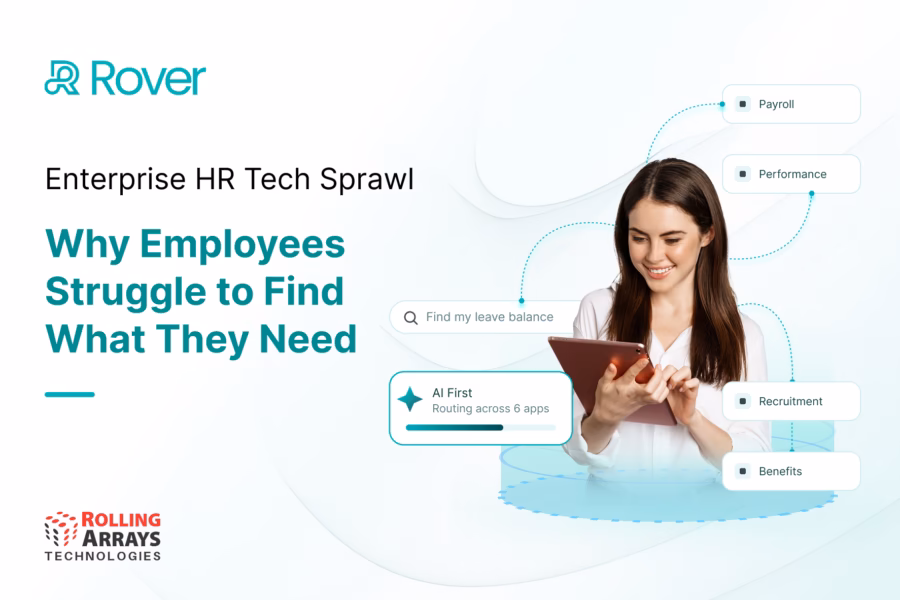 Employee navigating fragmented enterprise HR systems and tools