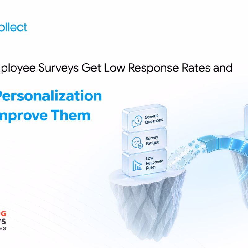 Employee survey response rate and personalized feedback dashboard